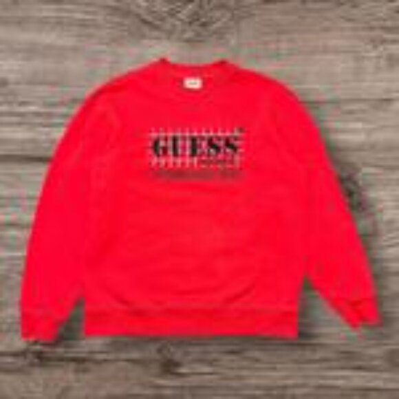 Vintage Guess Red Crewneck Sweatshirt – Size M - Picture 1 of 4